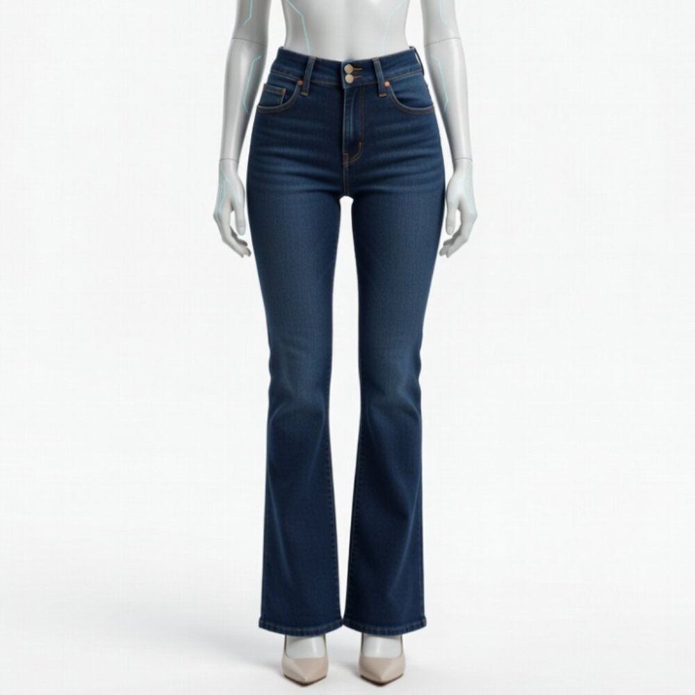 NWT Lee Riders Women's Jeans Bootcut Denim Pull-On Jeans In Indigo SZ-8
